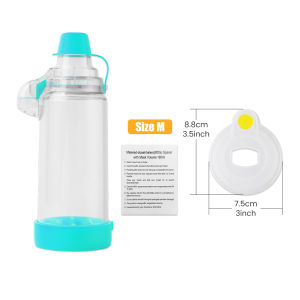 Suolaer Aerosol Chamber Silicone Aerosol Inhaler Chamber Nebulization Bottle with bag Asthma Spacer Inhaler for Adult Child Baby