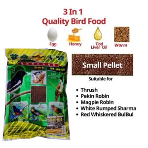 High Protein 3 in 1 Murai & Robin Bird Food 450g/500g With Worms & Natural Nutrients