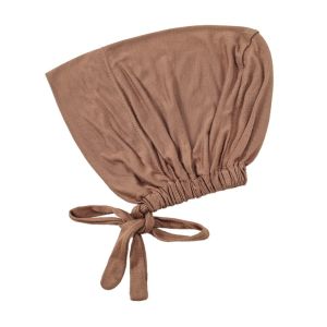 MUSASI Soft Modal Modal Headscarf Solid Color Elastic Drawstring Hijab Caps Inner Cap Tie Back Closure Muslim Turban Hat Muslim Women