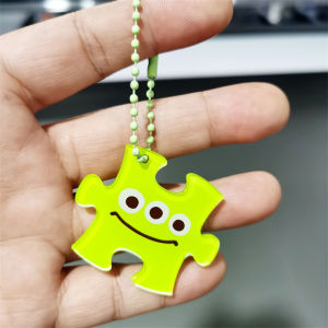 C.three Building Block Puzzle Pendant Cute Cartoon Small Pendant Creative Keychain