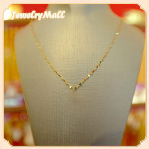 สร้อยคอทองคำแท้ 18K ลายจันกระพริบ (Au750) น้ำหนัก 0.8 กรัม ยาว 18 นิ้ว หรือ 46 ซม. มีใบรับประกันจากร้านทอง นิยมที่สุด สินคเก็บเงินปลายทางได้