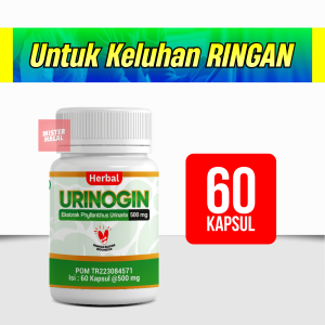 URINOGIN Original BPOM Herbal Batu Ginjal & Kencing Batu – Bantu Kurangi Nyeri Pinggang Kencing Sakit & Anyang-Anyangan Dukung Kesehatan Ginjal dan Kelancaran Buang Air Kecil Secara Alami – Suplemen Herbal