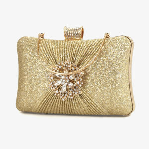 Classy Dinner Bag Womens Fashionable Clutch Bag Diamond Stoned Shinning Bag Wedding Perempuan