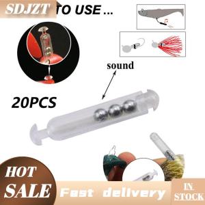 SDJZT 20pcs Glass Fishing Rattles Rattle Inserts For Tubes Lure Accessories Stainless Steel Rattles Fishing Accessories
