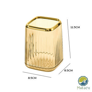 Makayo กล่องเก็บแปรงแต่งหน้า แบบใส เก็บอุปรณ์กรการเขียนได้ Makeup brush holder