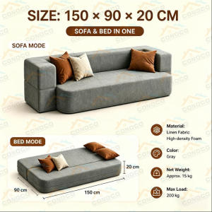 CONOCO Foldable Compressed Sofa Bed Sofa Easy Storage One-Piece Dual-Use New Style For Living Room Small Apartment Bedroom