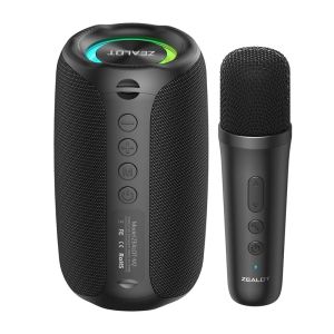 Zealot-M2 Karaoke Machine Portable Bluetooth Speaker with 1-2 Wireless Microphone Wireless Speaker 10Hrs Waterproof Speaker2026