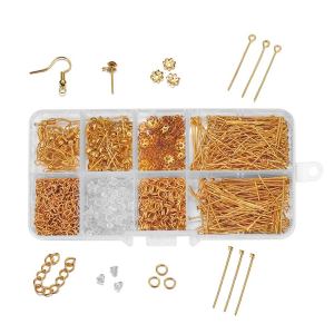 【Local Warehouse】1box Accessories Jewelry Findings Set Earring Hooks Clip Buckle Lobster Clasp Open Jump Ring for DIY Jewelry Making Supplies Kit DIY-Earring-Kit