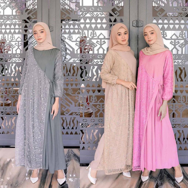 READY STOCK Paramitha Baju Muslimah Fashion Long Dress Maxi Jubah