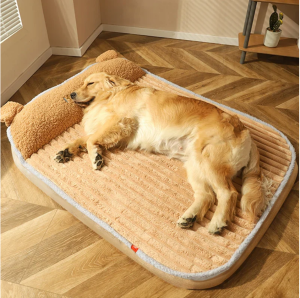 "SG seller" Pet Bed Mattress for Cat Dog Bed Pet Mat Blanket with Pillow Machine Washable Comfortable and Safety arge Dog Bed Crate Pad Mat Washable Mattress Anti Slip Cushion for Pets Sleeping