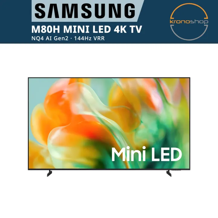 Samsung M80H Mini LED 4K Smart TV 144Hz VRR NQ4 AI Gen2 Tizen Q-Symphony | 55" 65" 75" 85" | UA55M80HAKXXM UA65M80HAKXXM UA75M80HAKXXM UA85M80HAKXXM