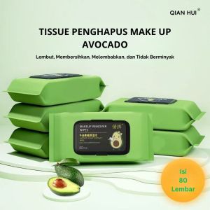 Tisu Penghapus Riasan Wajah Ekstrak Tanaman Alpukat 80 Lembar / Tisu Avocado / Tisu Make Up / Tissue Basah Make Up / Tissue Makeup Remover Tissue / Tissue Remover / SH V09