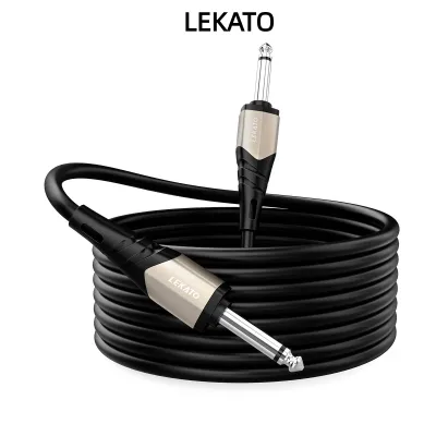 LEKATO Guitar Cable 3M/10Ft Noiseless Electric Guitar Cable Amp Cord Universal Instrument Cable Guitar Cord
