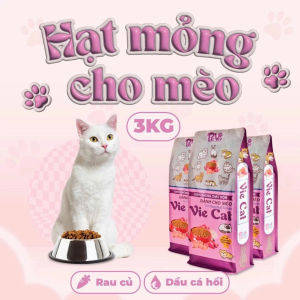 2KG Thức ăn hạt MÈO PETVIE bổ sung DẦU CÁ HồI và RAU Củ giúp Lông khỏe giảm rụng giảm chảy nước mắt