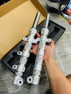 Phuộc trước cnc VTR hạ thấp 4 phân gắn nhu zin ex150