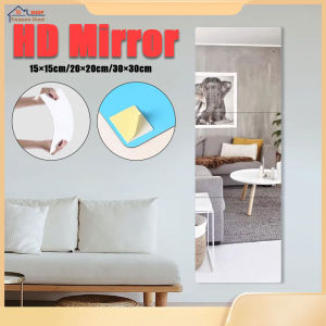 HD Mirror Full Body Mirror Square Self-adhesive Wall Mirror for Living Room Home Decoration Wall Stickers