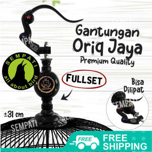 SEMPATI Gantungan Sangkar Fullset Plus Pion Motif Batik Oriq Jaya Cantolan Kandang Burung Murai Kotak Lovebird Branjangan GLBTPH