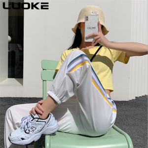 Luoke Quick Drying Sweatpants Womens Loose Leggings New White Breathable Slim Casual Harlem Leggings