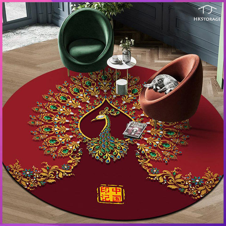 Room carpet sofa cushion yoga mat Chinese round carpet vintage wind carpet living room carpet soft