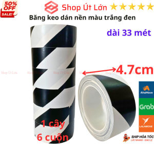 Băng keo dán nền màu trắng đen băng dính dán sàn rộng 4.7cm dài 33 mét 1 cây gồm 6 cuộn- Shop Út Lớn