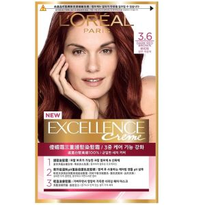 LOreal Paris Excellence Creme Triple Care Hair Color - 3.6 Dark Red Brown