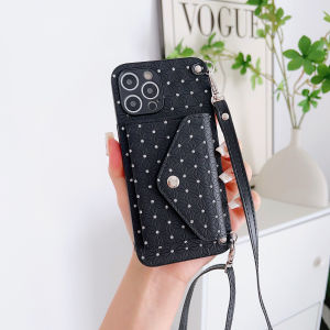 ปลอกสำหรับ Samsung S23พิเศษพร้อมสายคล้องคอเส้นทแยงมุมเคสป้องกันช่องใส่การ์ดเคสเคสหนังกับถุงคลุมกระเป๋ากระเป๋าสตางค์ใส่บัตรพร้อมสลิงเชือกสำหรับ Samsung Galaxy Galaxy S24 S23พิเศษ S22 S21พิเศษ FE S20 S21บวก Note10บวก Note20อัลตร้าเคสอัลตร้า