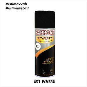 Sapporo Ultimate B11 White / Sapporo Ultimate / Cat Semprot / Cat Aerosol Terbaik / Sapporo Spray / Sapporo