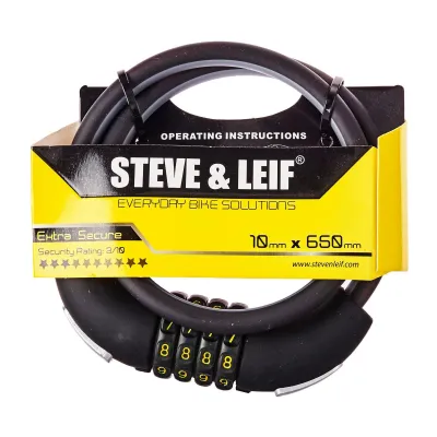 Steve & Leif Bicycle Combination Lock (10mm x 650mm)
