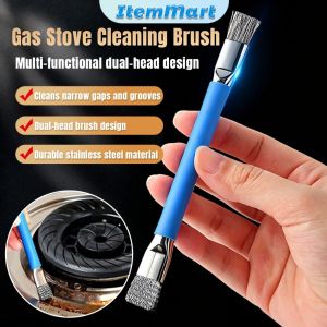 Double‑Headed Gas Stove Cleaning Brush Kitchen Grease Remover Steel Wire Decontamination Scrub Brush