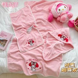 Christmas Gift-Sanrio 3pcs Towel Set / Coral velvet MelodyPompompurinKuromiCinnamoroll Towel Set (SG Stocks)