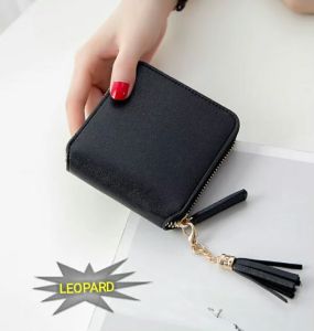 Murah Berkualitas!! ((Bisa COD)) Dompet Wanita Pendek Polos Warna Solid Rumbai Wanita Multifungsi Dompet Termodis Multifungsi Slot Kartu dan Motif Polos