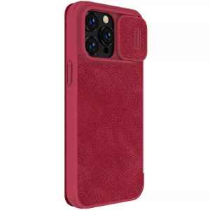 (SG) Nillkin iPhone 15 / 15 Plus / 14 Pro Max / 14 Pro / 14 / 14 Plus / 13 Pro Max / 13 Pro / 13 Qin Pro Series Leather Case Phone Casing Cover