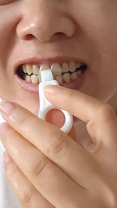 6pcs Alat Pembersih Gigi Spons Nano Praktis Penghilang Karang Gigi Noda Kuning & Hitam untuk Perawatan Mulut di Rumah