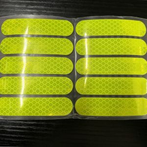 10Pcs Universal Motorcycle Helmet Reflective Strips Sticker Self Adhesive Nighttime Warning Sticker Night Safe Driving Warning Tape