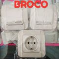 BROCO GALLEO IB TANAM SAKLAR ENGKEL PUTIH G161 / SAKLAR TUNGGAL INBOW BROCO GALLEO WHITE G16155S. 