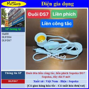 NaShop - Bộ đuôi đèn liền phích liền công tắc dài dây 2.5 mét đến 5 mét Thiết bị điện Sopoka ĐS6 ĐS7