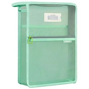 GONUUWGL Mở rộng Túi đựng giấy kiểm tra Lưới dày Hình chữ L Túi đựng tài liệu Túi phân loại Trong suốt Túi đựng văn phòng phẩm Học sinh