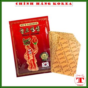 [Combo 5 gói] Cao dán hồng sâm hàn quốc Gold Insam đỏ gói 20 miếng - Chăm sóc chấn thương giảm đau nhức tranglinh