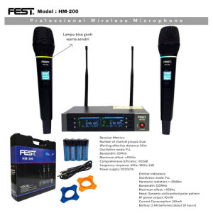 MIC WIRELESS FEST HM200 HM 200 HM-200 ORIGINAL-2MIC  Mikropon