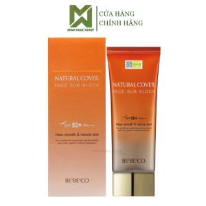 Kem chống nắng Bebeco 70ml kem chống nắng 2 trong 1 kem nền Bebeco Natural Cover Face Sum Block SPF 50+/pa+++ chính hãng