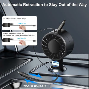 🚗 Bộ Sạc Xe Hơi Ô tô 60W 4 TRONG 1 – Sạc Nhanh USB C Tương Thích iPhone Huawei Samsung! ⚡