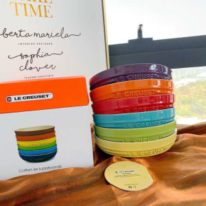 Le Creuset Hộp đĩa Sâu lòng 6 cái đường  kính 20.3 cm(800ml) 8 inch 27oz - set of 6 deep round dishes Coffet de 6 plats rounds