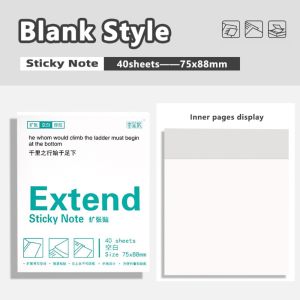 DOHOHO Clear See-Through Sticky Notes No Blocking Text Lined/Blank/Grid Extend Sticky Notes Portable Self-Stick Notes Gift