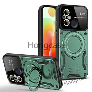 Casing for xiaomi Redmi 12C Redmi12C 12 C 4G 2022 phone case Large Window Rotating ring protect lens full cover Armor bracket
