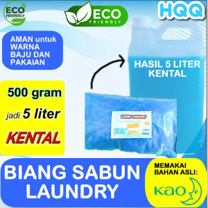 HQQ BIANG SABUN LAUNDRY 500gr U/ MENJADI SABUN DETERGENT LAUNDRY CUCI BAJU 5 LITER KENTAL- Bersih Kental Harum Aman untuk warna baju PH NETRAL