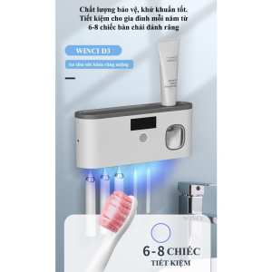 Hộp khử khuẩn bàn chải đánh răng bằng tia UV lấy kem tự động bảo về sức khỏe răng miệng