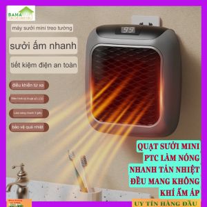 QUẠT SƯỞI MINI PTC LÀM NÓNG NHANH TẢN NHIỆT ĐỀU MANG KHÔNG KHÍ ẤM ÁP "BAHAMAR" Điều khiển từ xa không dây ấm áp và thoải mái