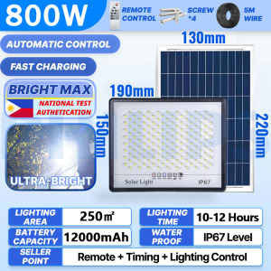3000W Solar Light Outdoor LED Light Solar Flood Light Waterproof Street Lamp With Remote COD