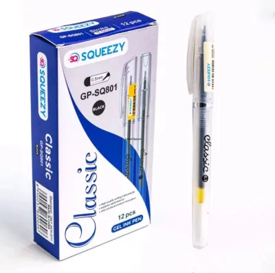 1 BOX 12 PCS Pulpen SQUEEZY Gel Pen 0.5 MM isi 12 / 0.5 MM / Pena / GP-SQ801