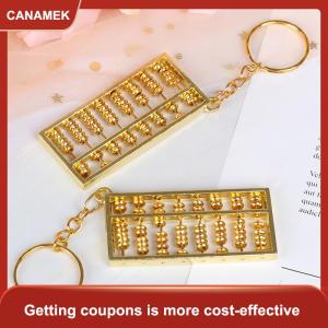 【CANAMEK 】 en Chinese Accounting Tool 8 Rows Abacus KeyChain Ring Keychain